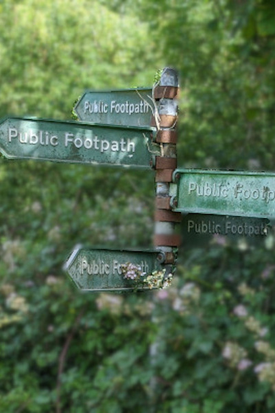 Walking - Public Footpath Sign Post