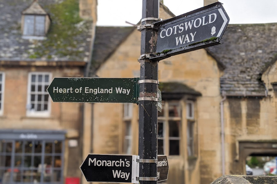 Chipping Campden Public Footpaths Sign Post